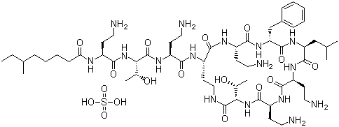 Polymyxin B sulfate molecular structure (CAS 1405-20-5)