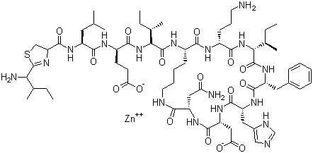 结构式 CAS# 1405-89-6, 杆菌肽锌