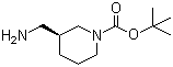 结构式 CAS# 140645-24-5, (S)-1-Boc-3-氨甲基哌啶; (S)-N-叔丁氧羰基-3-氨甲基哌啶