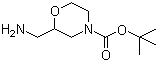 4-叔丁氧羰基-2-氨基甲基吗啉分子结构 (CAS 140645-53-0)