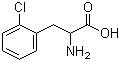 structure of CAS# 14091-11-3, 2-Chlorophenylalanine;2-Chloro-DL-phenylalanine; 2-Amino-3-(2-chlorophenyl)propanoic acid