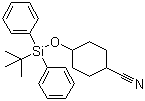 结构式 CAS# 141336-97-2, 4-[(叔丁基二苯基硅烷基)氧基]环己烷甲腈
