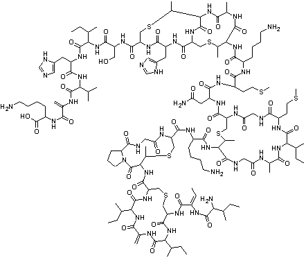 结构式 CAS# 1414-45-5, 乳酸链球菌素