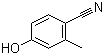structure of CAS# 14143-26-1, 4-Hydroxy-2-methylbenzonitrile;3-Methyl-4-cyanophenol; 4-Cyano-3-methylphenol; NSC 210797