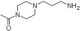 structure of CAS# 141516-24-7, 4-Acetyl-1-piperazinepropanamine;1-(4-(3-Aminopropyl)piperazin-1-yl)ethanone