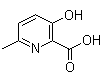 3-Hydroxy-6-methyl-2-pyridinecarboxylic acid molecular structure (CAS 14162-88-0)