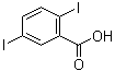 structure of CAS# 14192-12-2, 2,5-Diiodobenzoic acid;NSC 97505