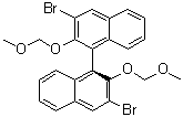 结构式 CAS# 142010-87-5, (S)-3,3'-二溴-2,2'-二(甲氧基甲氧基)-1,1'-联萘