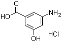 3-氨基-5-羟基苯甲酸盐酸盐分子结构 (CAS 14206-69-0)