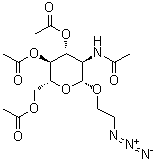 2-Azidoethyl 2-(acetylamino)-2-deoxy-beta-D-glucopyranoside 3,4,6-triacetate molecular structure (CAS 142072-11-5)