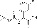 2-[(tert-Butoxycarbonyl)amino]-2-(3-fluorophenyl)acetic acid molecular structure (CAS 142121-94-6)