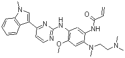 N-[2-[[2-(Dimethylamino)ethyl]methylamino]-4-methoxy-5-[[4-(1-methyl-1H-indol-3-yl)-2-pyrimidinyl]amino]phenyl]-2-propenamide molecular structure (CAS 1421373-65-0)