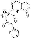 N-[(5aR,6S)-1,4,5a,6-Tetrahydro-6-methoxy-1,7-dioxo-3H,7H-azeto[2,1-b]furo[3,4-d][1,3]thiazin-6-yl]-2-thiopheneacetamide molecular structure (CAS 1422023-33-3)