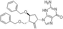 2-Amino-1,9-dihydro-9-[(1S,3R,4S)-4-(benzyloxy)-3-(benzyloxymethyl)-2-methylenecyclopentyl]-6H-purin-6-one molecular structure (CAS 142217-81-0)