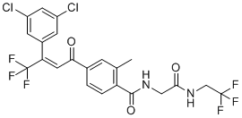 4-[(E)-3-(3,5-二氯-苯基)-4,4,4-三氟-丁-2-烯酰基]-2-甲基-N-[(2,2,2-三氟-乙基氨基甲酰)-甲基]-苯甲酰胺分子结构 (CAS 1422465-94-8)