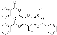 结构式 CAS# 1423018-01-2, 乙基 硫代-beta-D-吡喃半乳糖苷 2,4,6-三苯甲酸酯