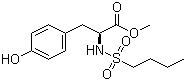 结构式 CAS# 142374-01-4, N-(丁基磺酰基)-L-酪氨酸甲酯