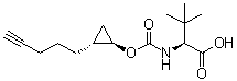 3-Methyl-N-[[[(1R,2R)-2-(4-pentyn-1-yl)cyclopropyl]oxy]carbonyl]-L-valine molecular structure (CAS 1425038-19-2)