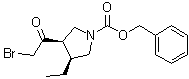 (3R,4S)-3-(2-Bromoacetyl)-4-ethyl-1-pyrrolidinecarboxylic acid phenylmethyl ester molecular structure (CAS 1428243-26-8)
