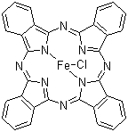 结构式 CAS# 14285-56-4, 氯酞菁铁 (III); 氯化花青铁