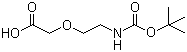 structure of CAS# 142929-49-5, Boc-5-Amino-3-oxapentanoic acid;5-[[(tert-Butoxy)carbonyl]amino]-3-oxapentanoic acid