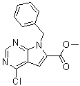 4-Chloro-7-(phenylmethyl)-7H-pyrrolo[2,3-d]pyrimidine-6-carboxylic acid methyl ester molecular structure (CAS 1429879-71-9)