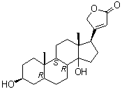 structure of CAS# 143-62-4, Digitoxigenin;3beta,14-Dihydroxy-5beta-card-20(22)-enolide; (+)-Digitoxigenin; Cerberigenin; Digitoxigenin; NSC 407806; delta20:22-3,14,21-Trihydroxynorcholenic acid lactone