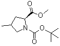 (2S)-4-Methyl-1,2-pyrrolidinedicarboxylic acid 1-(1,1-dimethylethyl) 2-methyl ester molecular structure (CAS 1430106-55-0)