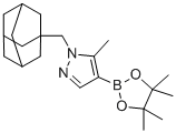 structure of CAS# 1430845-70-7, 1-(Adamantan-1-ylmethyl)-5-methyl-4-(4,4,5,5-tetramethyl-1,3,2-dioxaborolan-2-yl)-1H-pyrazole;1-(1-adamantylmethyl)-5-methyl-4-(4,4,5,5-tetramethyl-1,3,2-dioxaborolan-2-yl)pyrazole