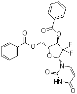 2'-Deoxy-2',2'-difluorouridine 3',5'-dibenzoate molecular structure (CAS 143157-27-1)