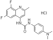 N-(6,8-Difluoro-2-methyl-4-quinolinyl)-N'-[4-(dimethylamino)phenyl]urea hydrochloride (1:1) molecular structure (CAS 1431697-90-3)