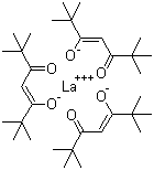 三(2,2,6,6-四甲基-3,5-庚二酮酸)镧分子结构 (CAS 14319-13-2)