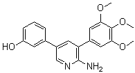 3-[6-Amino-5-(3,4,5-trimethoxyphenyl)-3-pyridinyl]phenol molecular structure (CAS 1431985-92-0)