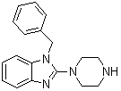 structure of CAS# 143257-98-1, Lerisetron;1-(Phenylmethyl)-2-(1-piperazinyl)-1H-benzimidazole; 1-Benzyl-2-(1-piperazinyl)benzimidazole