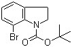 structure of CAS# 143262-17-3, N-Boc-7-bromoindoline;7-Bromo-2,3-dihydroindole-1-carboxylic acid tert-butyl ester
