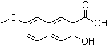 结构式 CAS# 143355-56-0, 2-羟基-6-甲氧基-3-萘甲酸