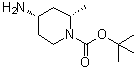 结构式 CAS# 1434073-24-1, (2R,4R)-rel-4-氨基-2-甲基-1-哌啶羧酸叔丁酯