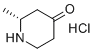 结构式 CAS# 1434126-97-2, (R)-2-甲基哌啶-4-酮盐酸盐