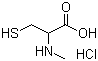 3-巯基-2-(甲基氨基)丙酸盐酸盐分子结构 (CAS 14344-46-8)