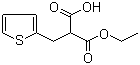 结构式 CAS# 143468-96-6, (2-噻吩基甲基)丙二酸单乙酯