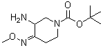 3-氨基-4-(甲氧基亚胺)哌啶-1-羧酸叔丁酯分子结构 (CAS 1434853-75-4)