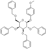 4-Methoxyphenyl 2,3,4,6-tetrakis-O-(phenylmethyl)-beta-D-galactopyranoside molecular structure (CAS 143536-99-6)