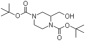 2-(Hydroxymethyl)-1,4-piperazinedicarboxylic acid 1,4-bis(tert-butyl) ester molecular structure (CAS 143540-05-0)