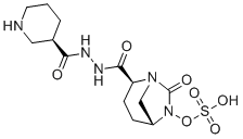 structure of CAS# 1436861-97-0, Zidebactam;[(2S,5R)-7-oxo-2-[[[(3R)-piperidine-3-carbonyl]amino]carbamoyl]-1,6-diazabicyclo[3.2.1]octan-6-yl] hydrogen sulfate