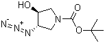 trans-3-Azido-1-Boc-4-hydroxypyrrolidine molecular structure (CAS 143700-05-4)