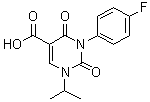 3-(4-Fluorophenyl)-1,2,3,4-tetrahydro-1-(1-methylethyl)-2,4-dioxo-5-pyrimidinecarboxylic acid molecular structure (CAS 1437323-26-6)