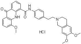 Elacridar hydrochloride molecular structure (CAS 143851-98-3)