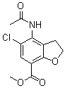 Methyl 4-(acetylamino)-5-chloro-2,3-dihydrobenzofuran-7-carboxylate molecular structure (CAS 143878-29-9)