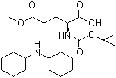 结构式 CAS# 14406-17-8, N-叔丁氧羰基-L-谷氨酸 5-甲酯二环己胺盐