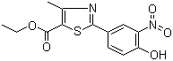 结构式 CAS# 144060-67-3, 2-(4-羟基-3-硝基苯基)-4-甲基-5-噻唑甲酸乙酯